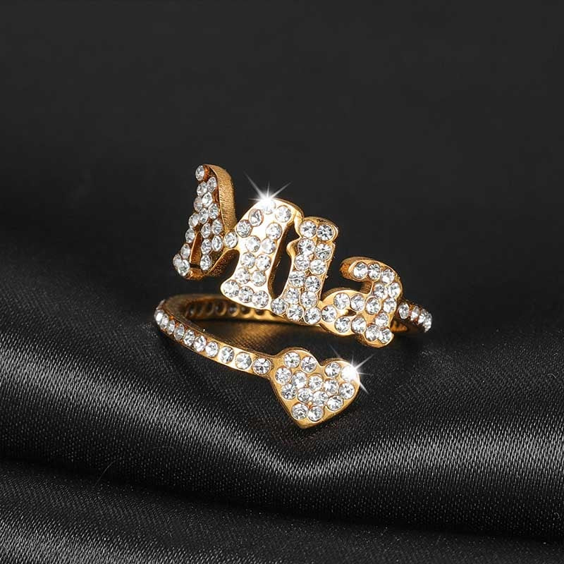 Personalized Iced Out Ring Chantel The Label