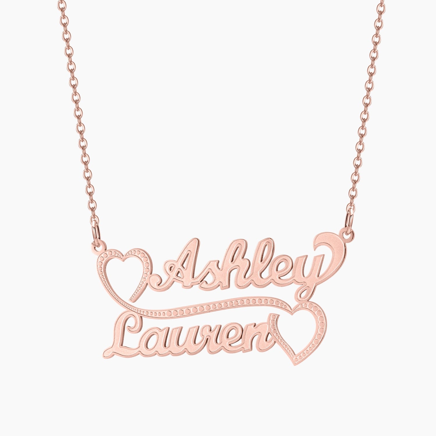 Lovers Custom Double Name Necklace Chantel The Label