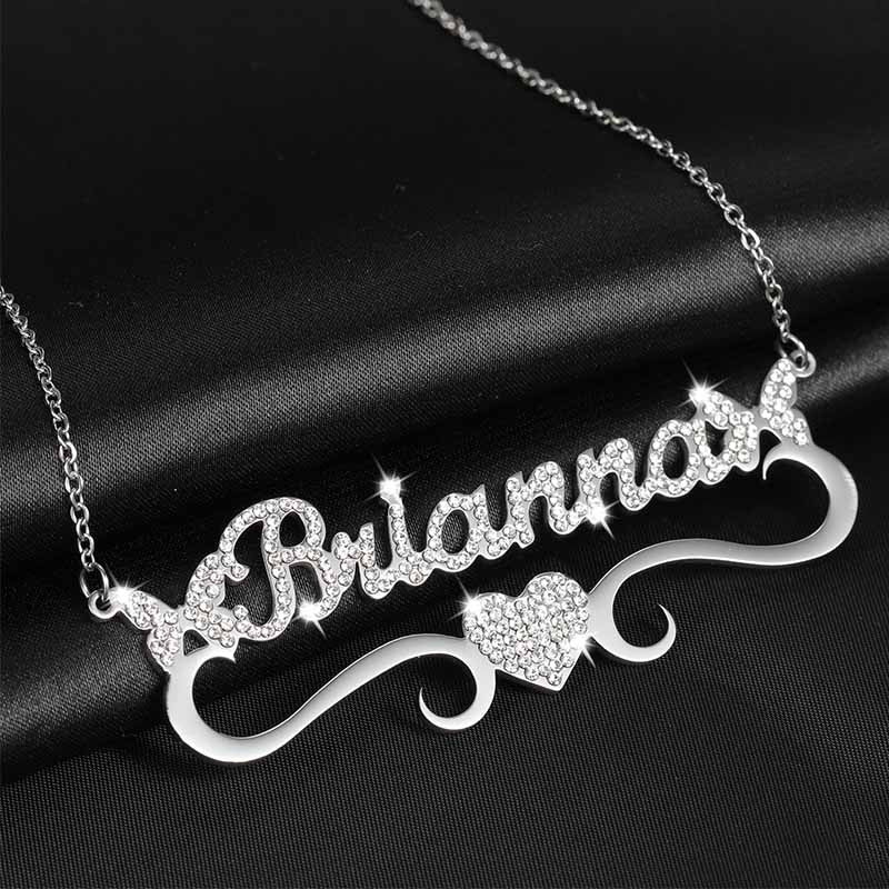 Butterfly Iced Out Name Necklace Chantel The Label
