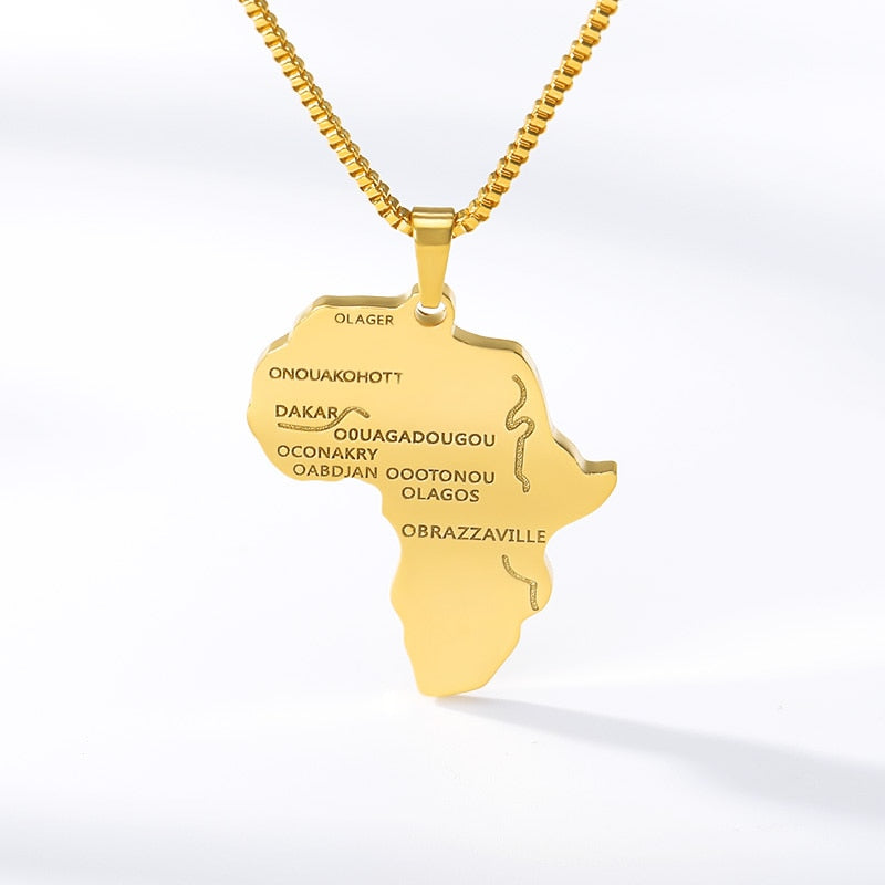 Africa Pendant Necklace Chantel The Label